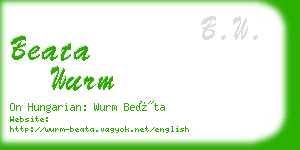 beata wurm business card